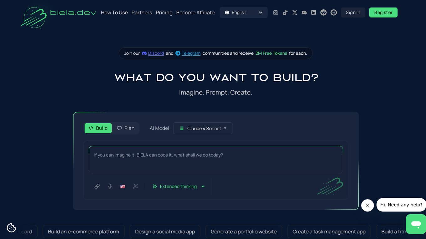 Biela.dev Screenshot