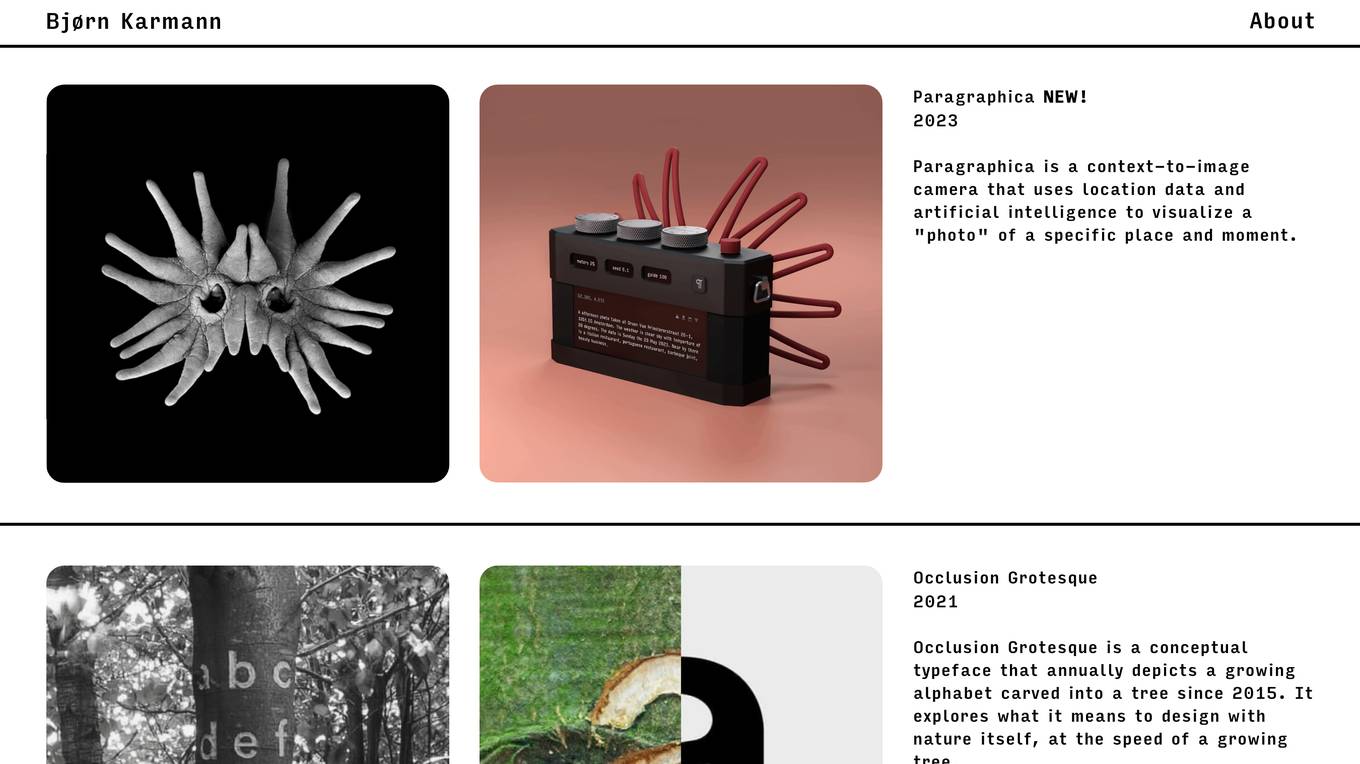 Bjรธrn Karmann Portfolio Screenshot