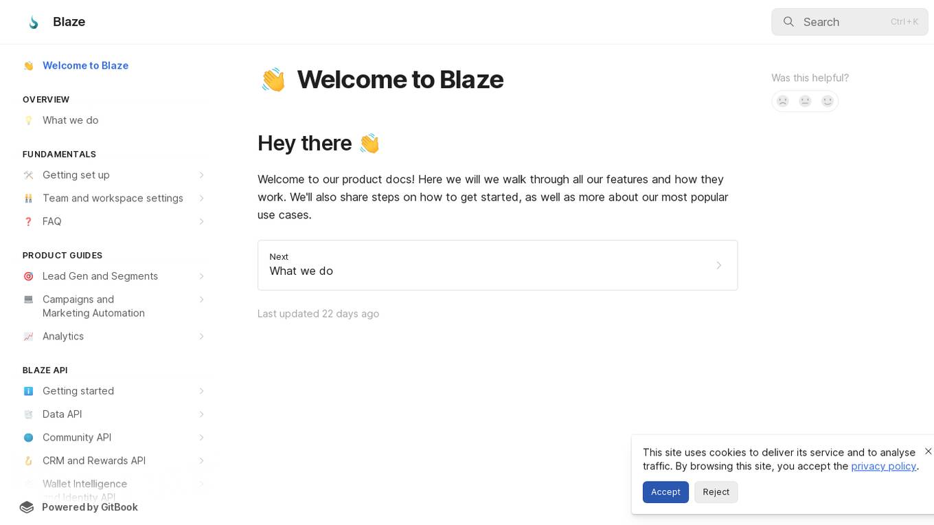 Blaze screenshot