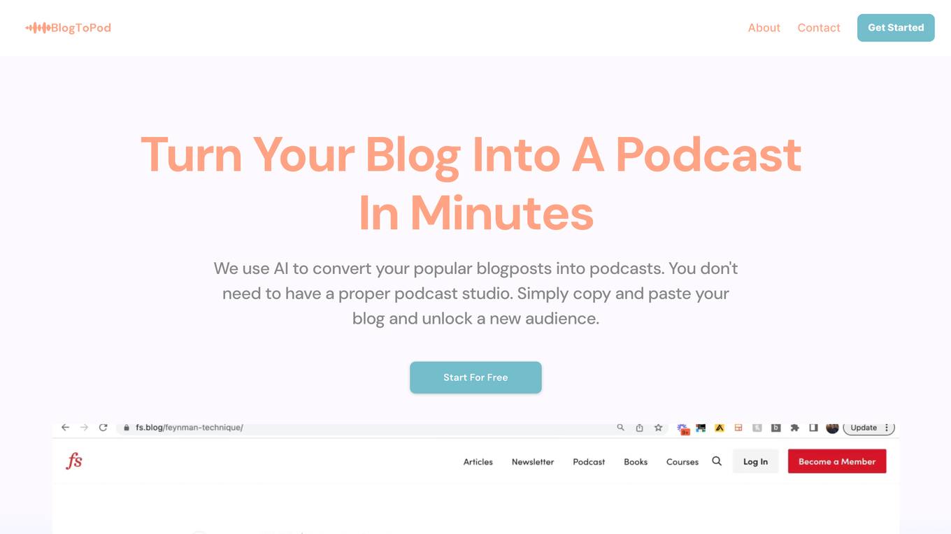 BlogToPod Screenshot