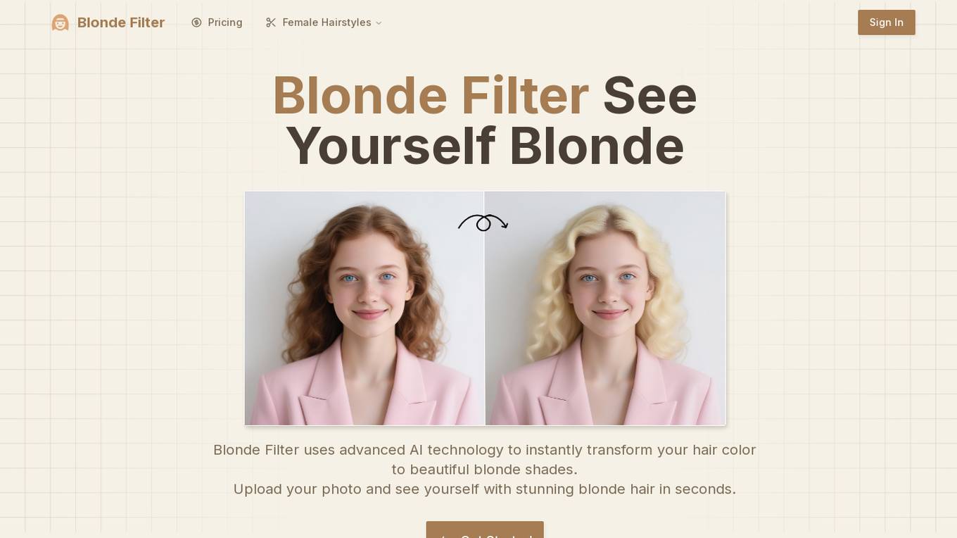 Blonde Filter Screenshot