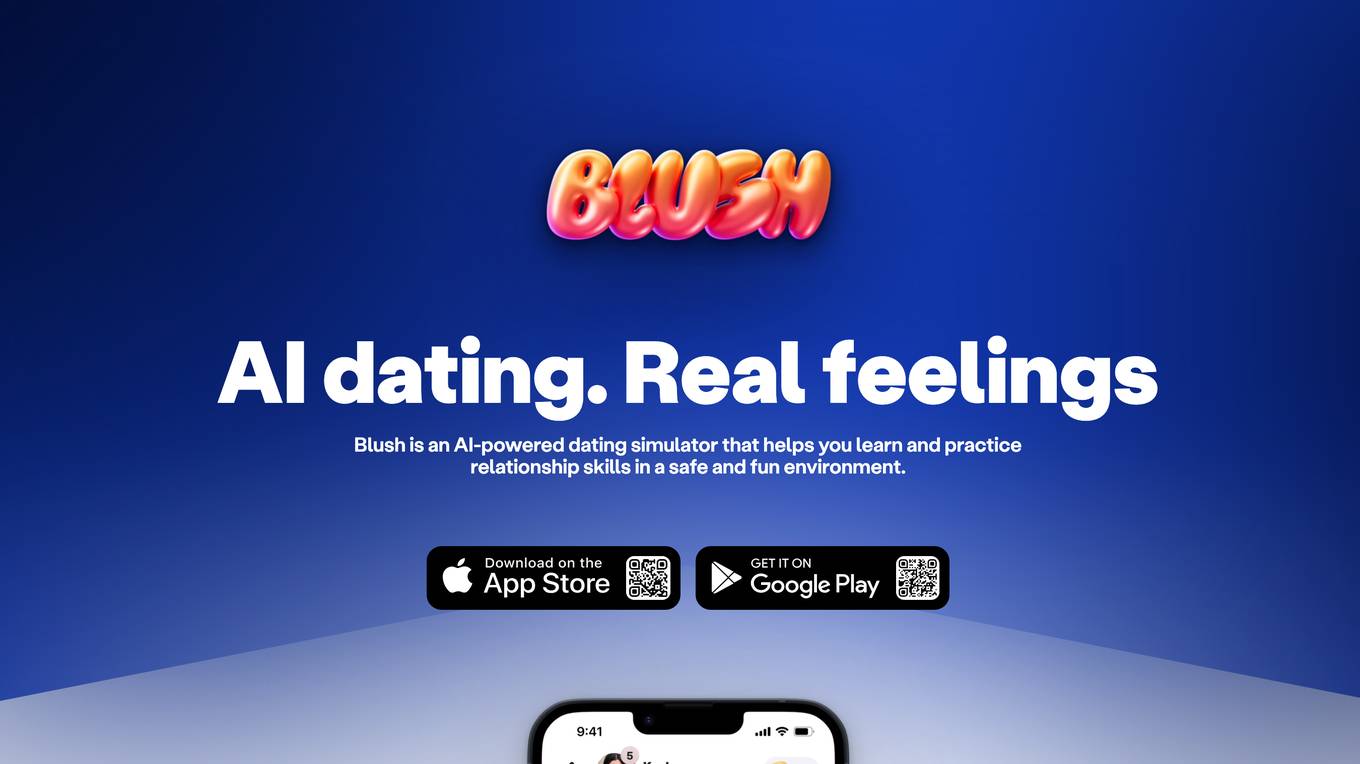 Blush AI Dating Screenshot