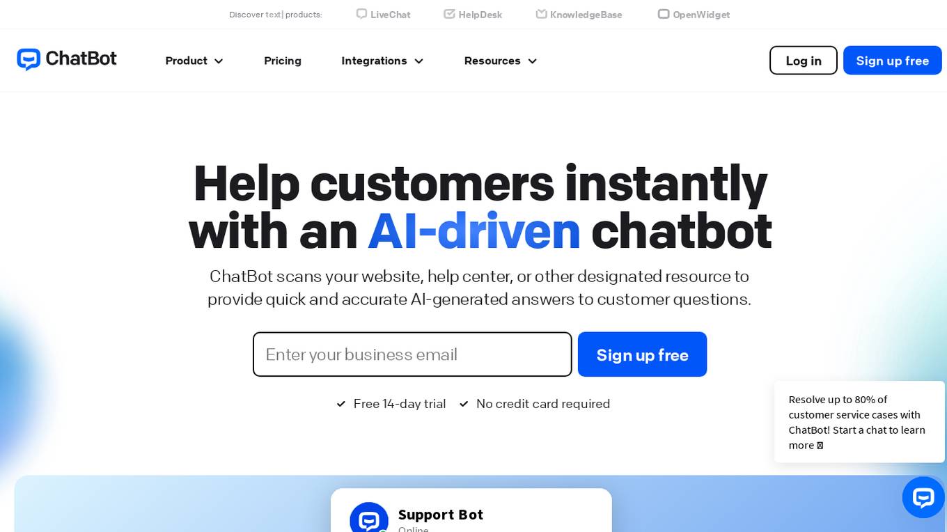 ChatBot screenshot