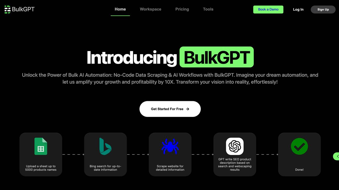 BulkGPT screenshot