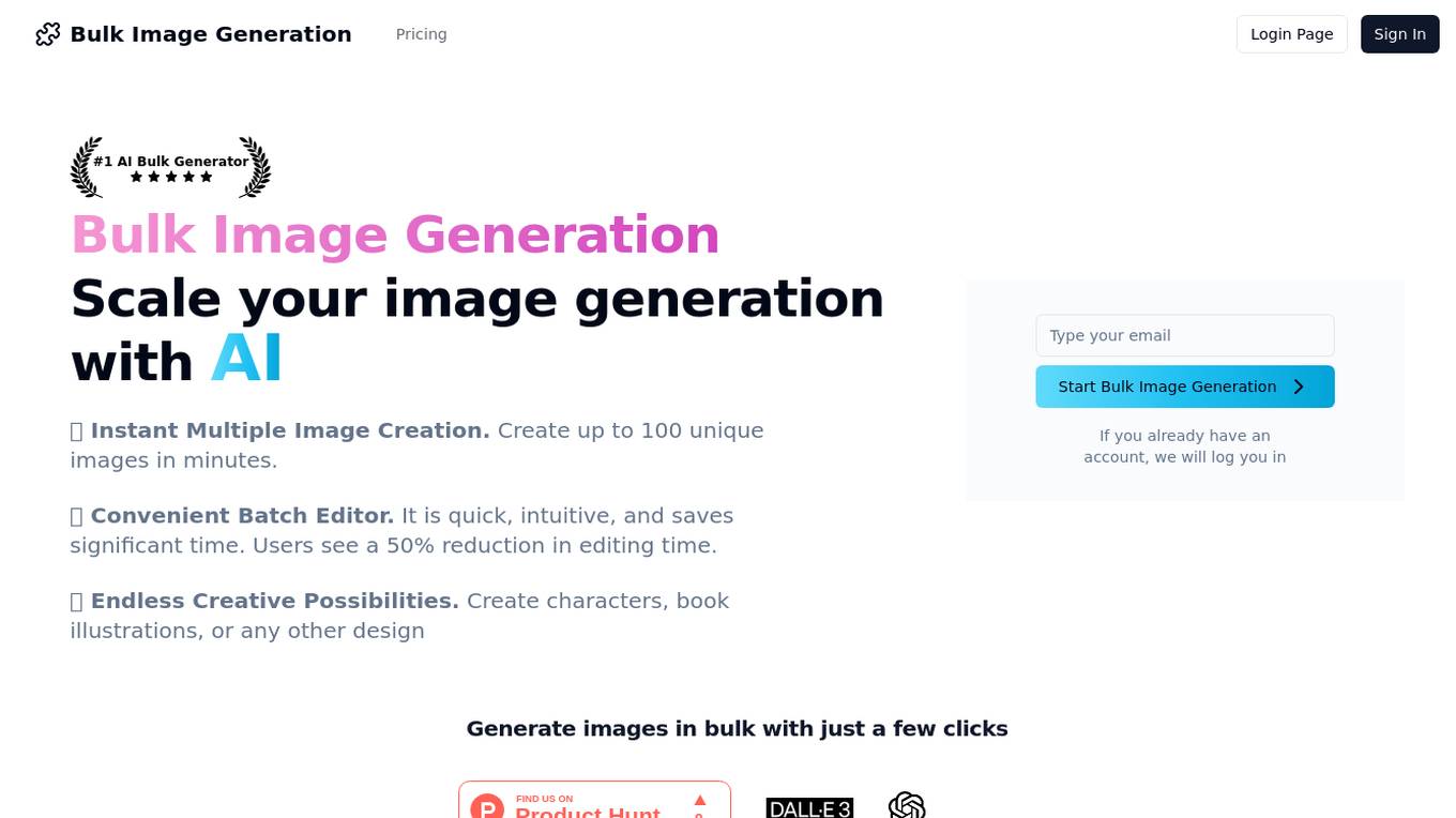 Bulk Image Generation screenshot