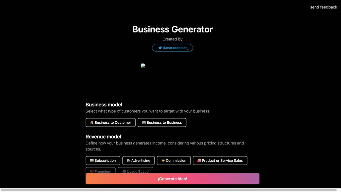 Business Generator screenshot