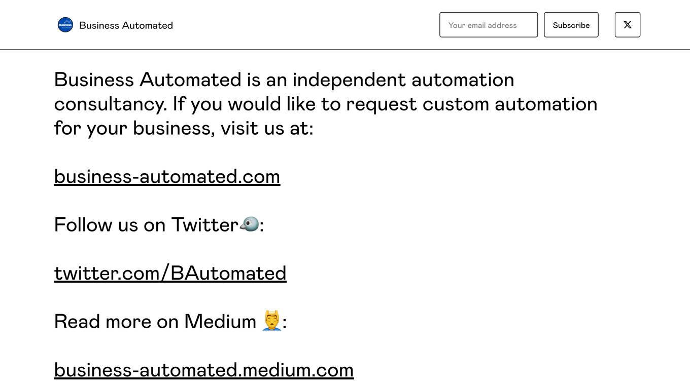 Business Automated Screenshot