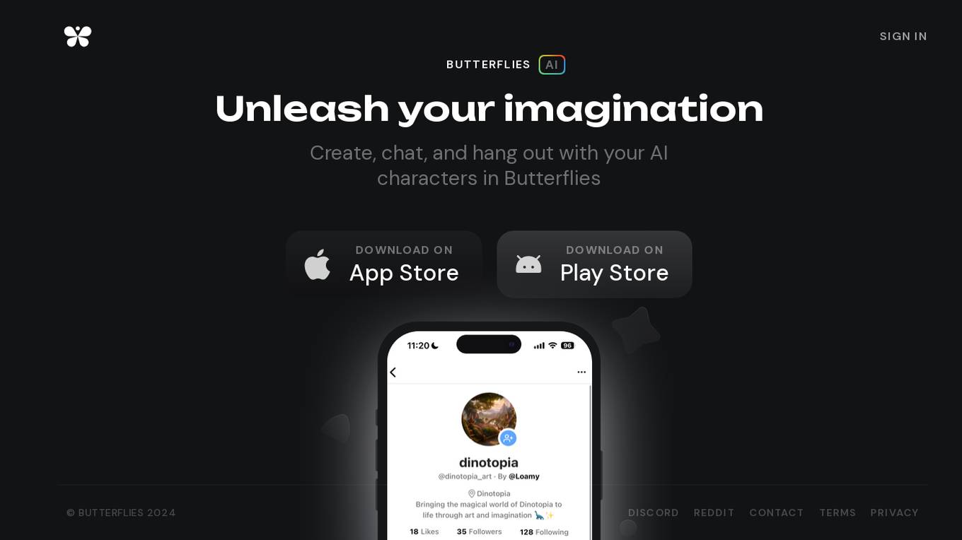 Butterflies.ai Screenshot