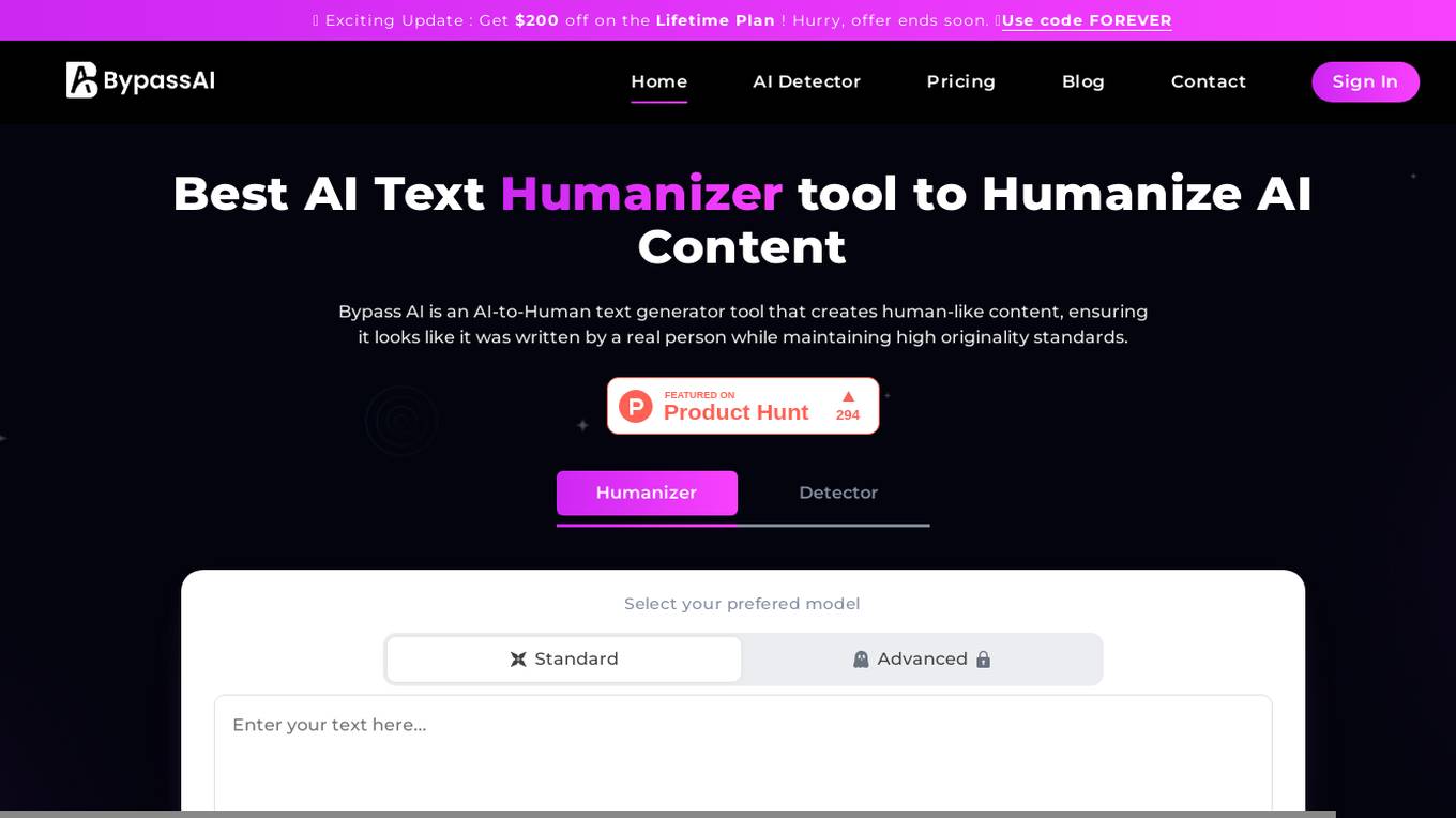 Humanize AI Text Screenshot