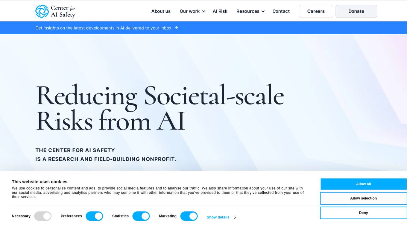 Center for AI Safety (CAIS) Screenshot