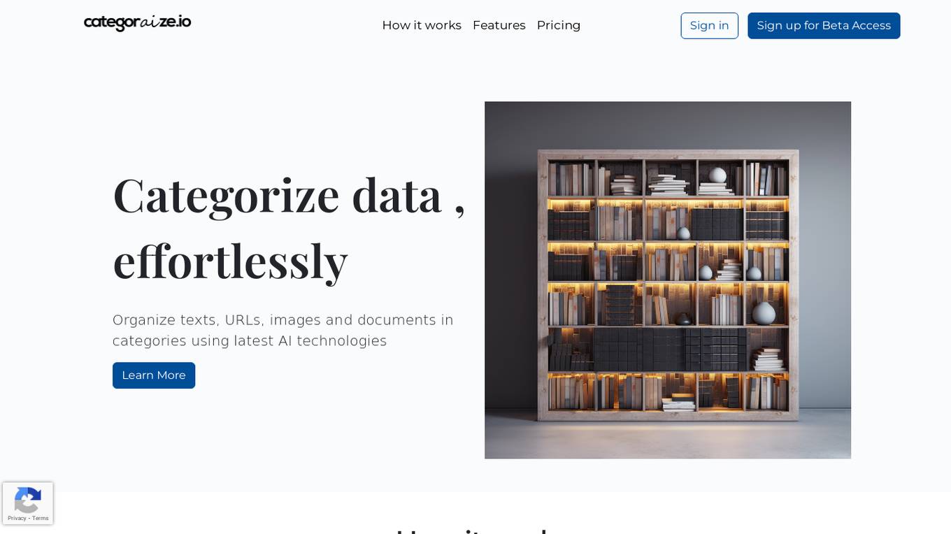 CategorAIze.io screenshot