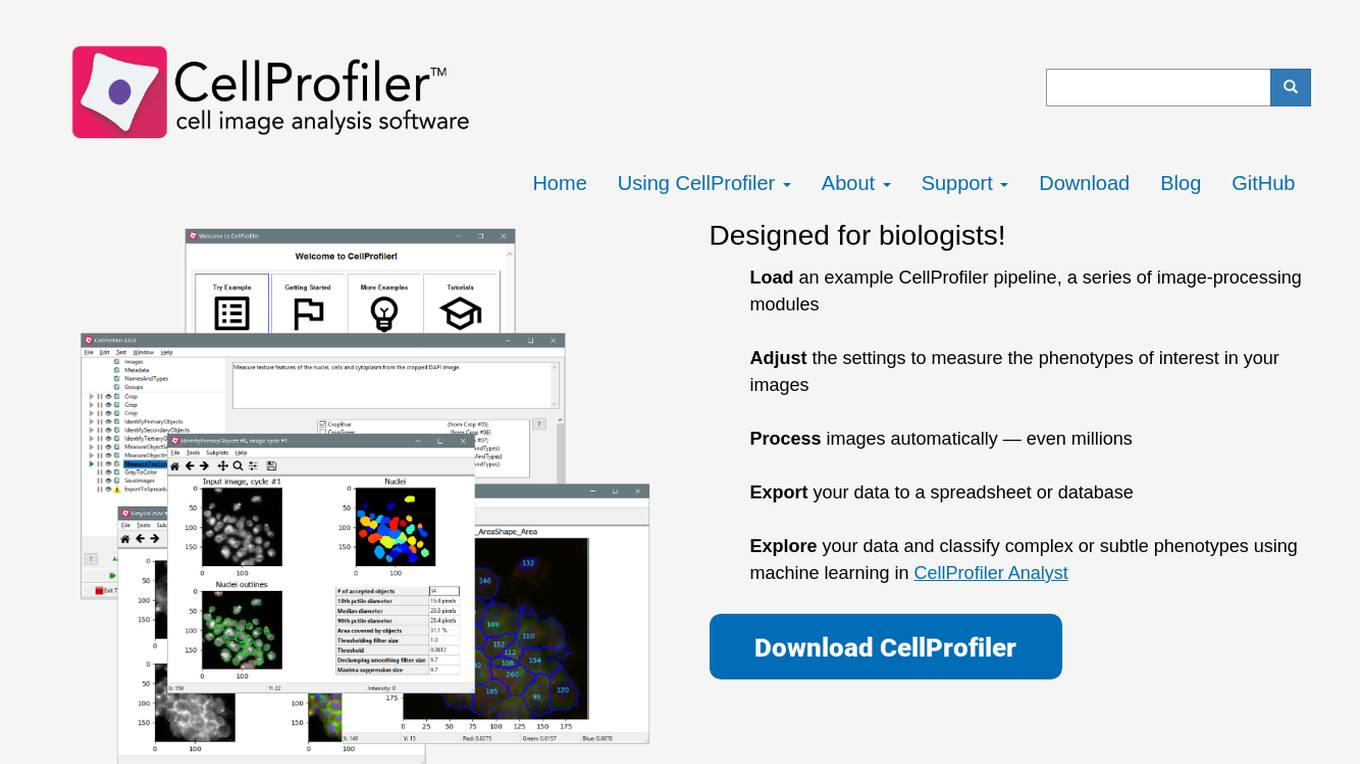 CellProfiler screenshot