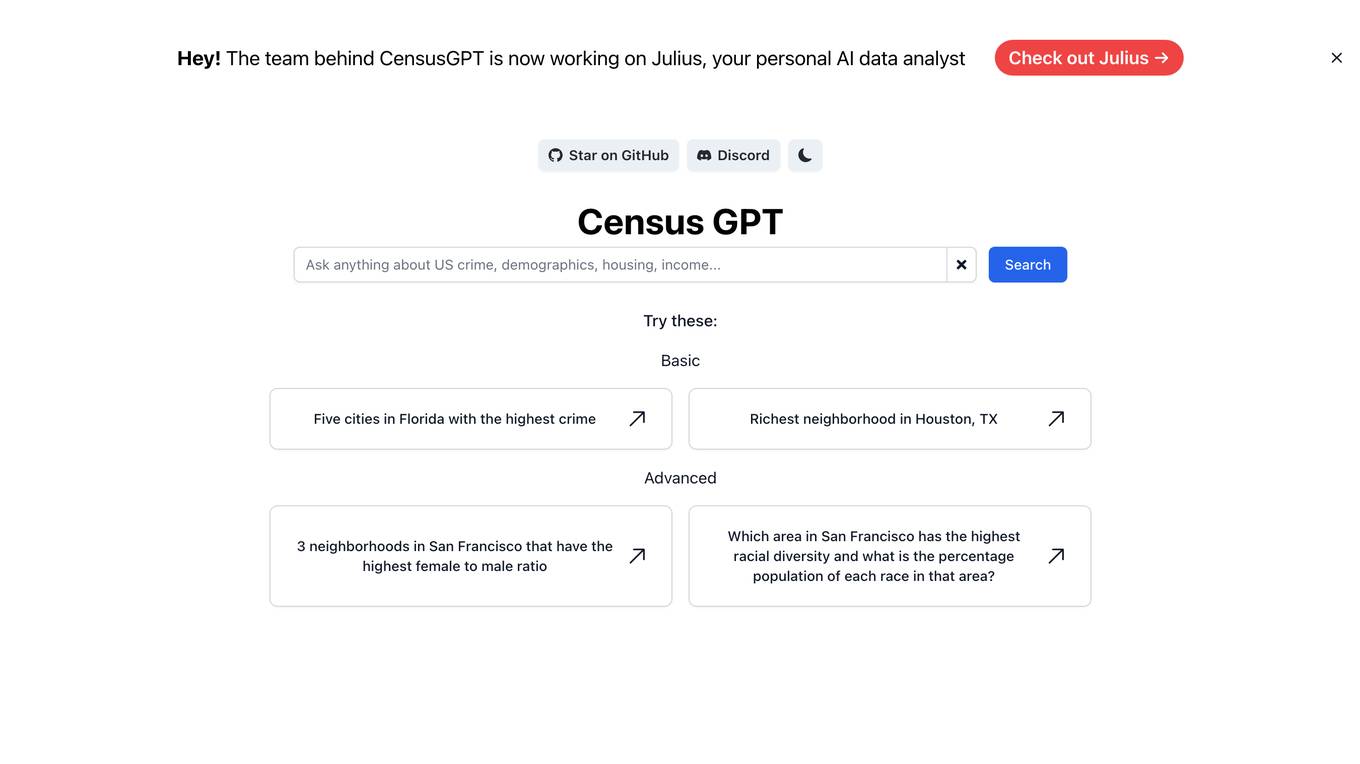 Census GPT Screenshot