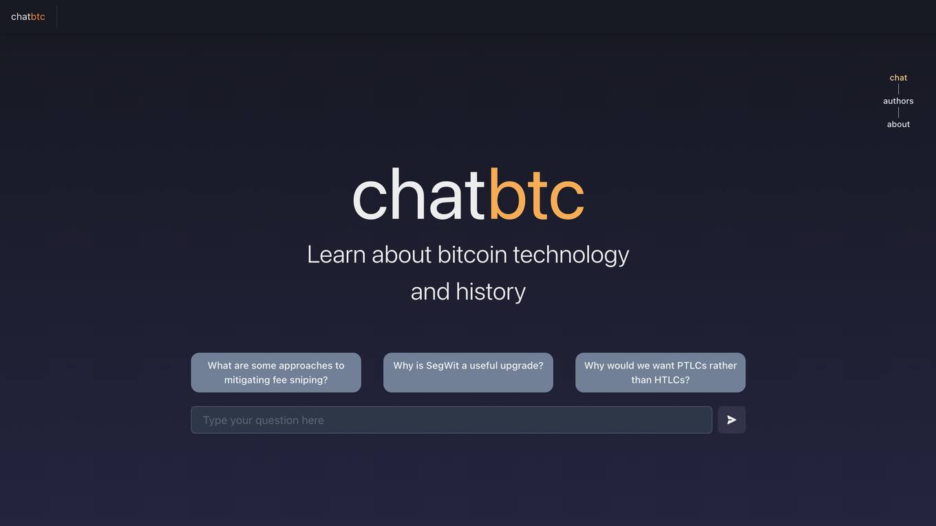 ChatBTC screenshot