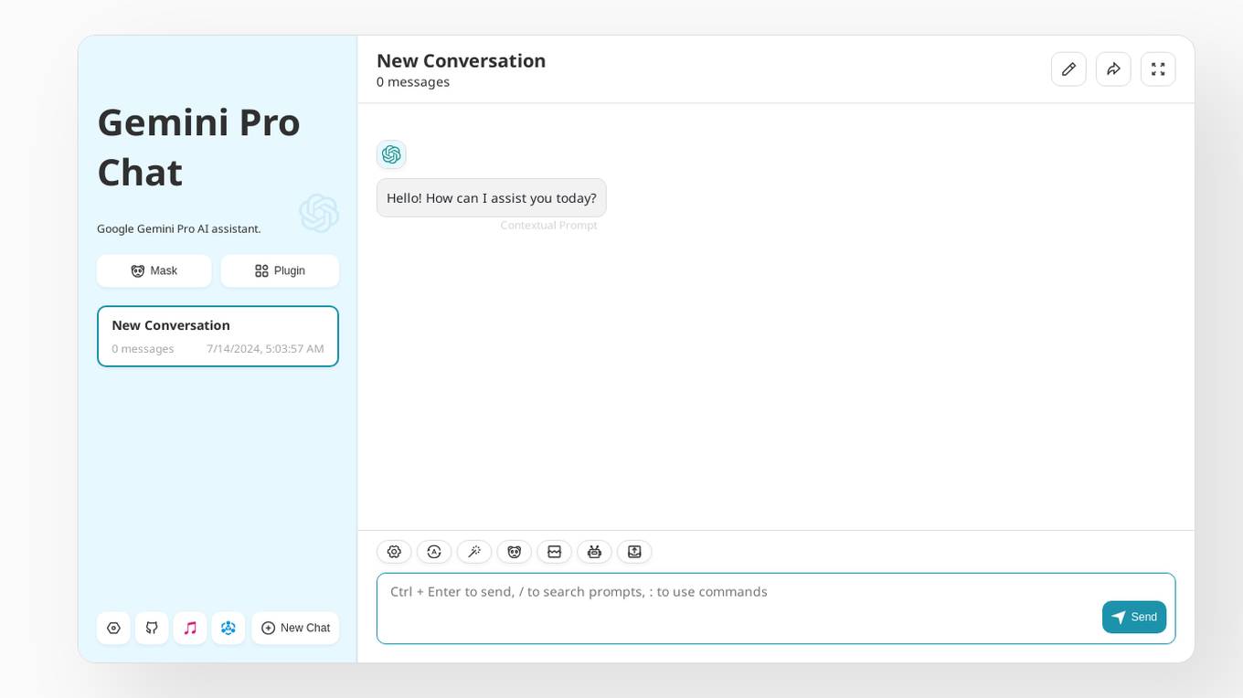 Google Gemini Pro Chat Bot Screenshot