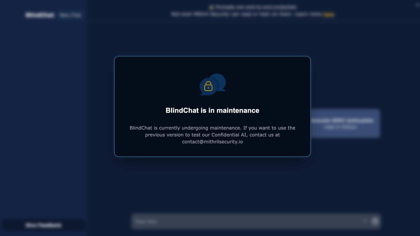 BlindChat screenshot