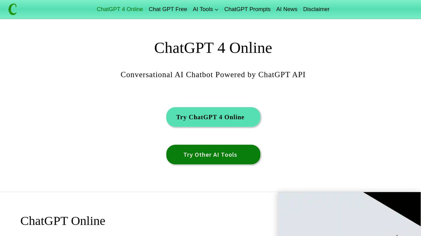 ChatGPT 4 Online Screenshot