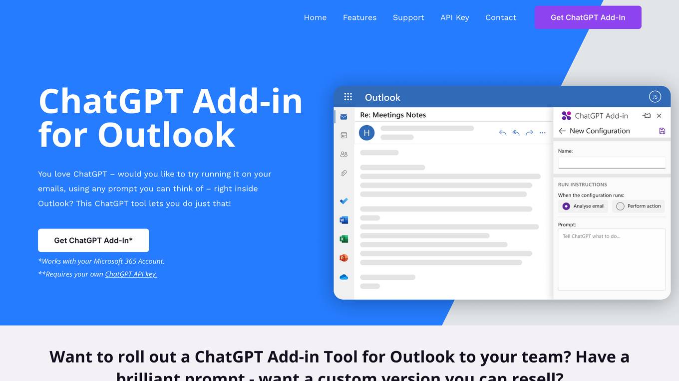 ChatGPT Add-in for Outlook screenshot