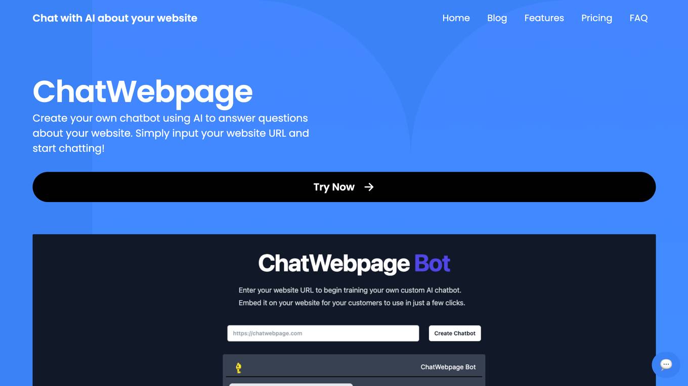 ChatWebpage screenshot