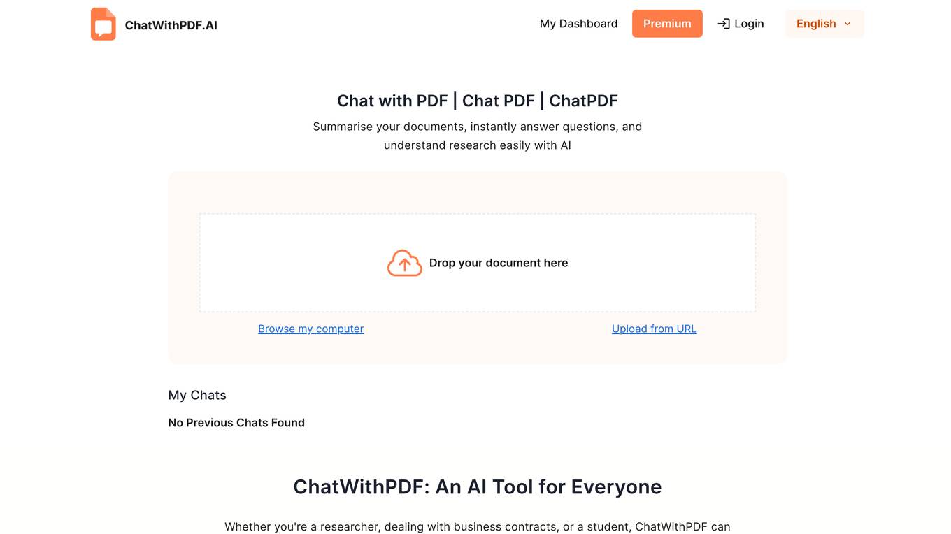 ChatWithPDF Screenshot