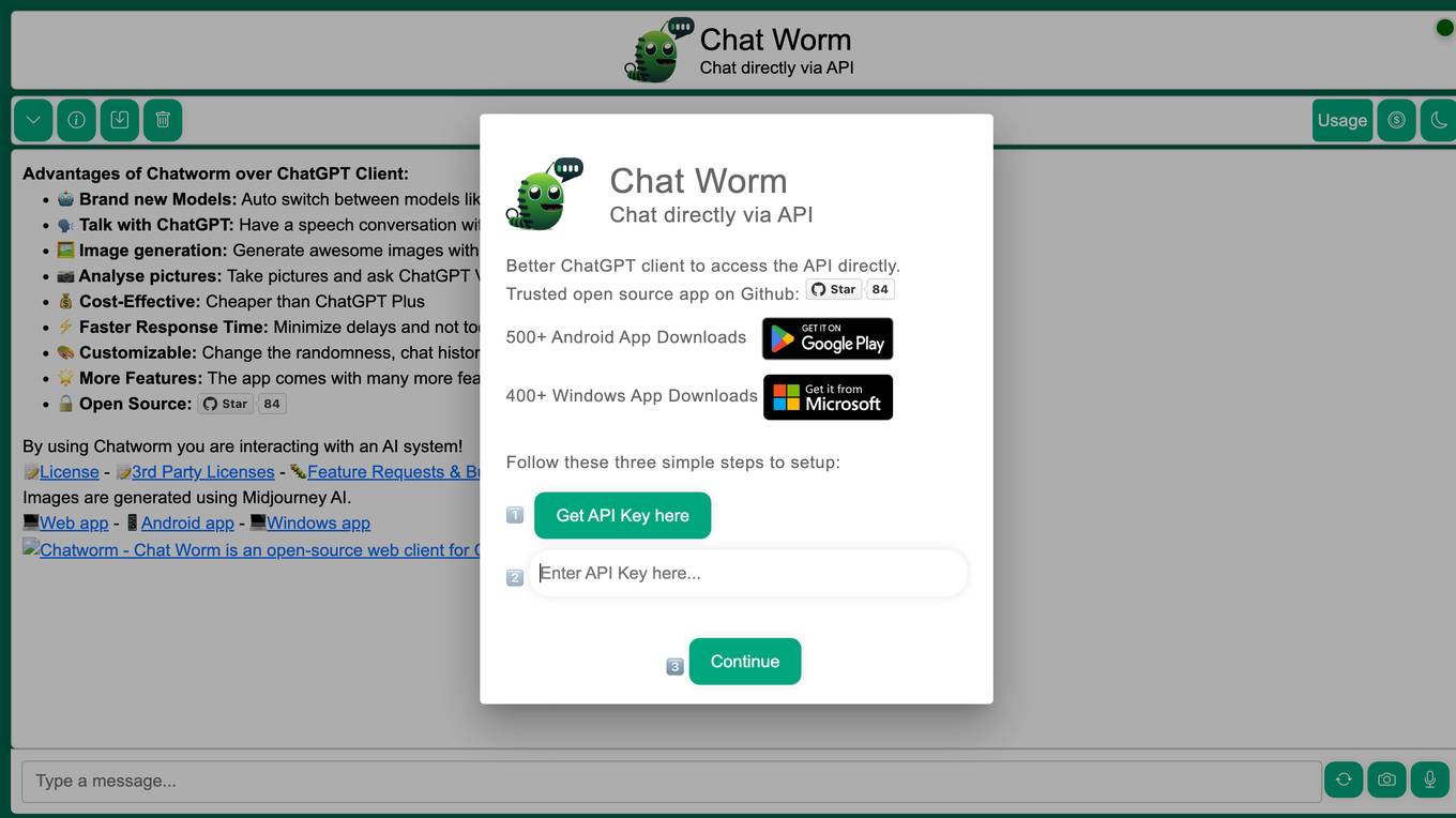 Chatworm Screenshot