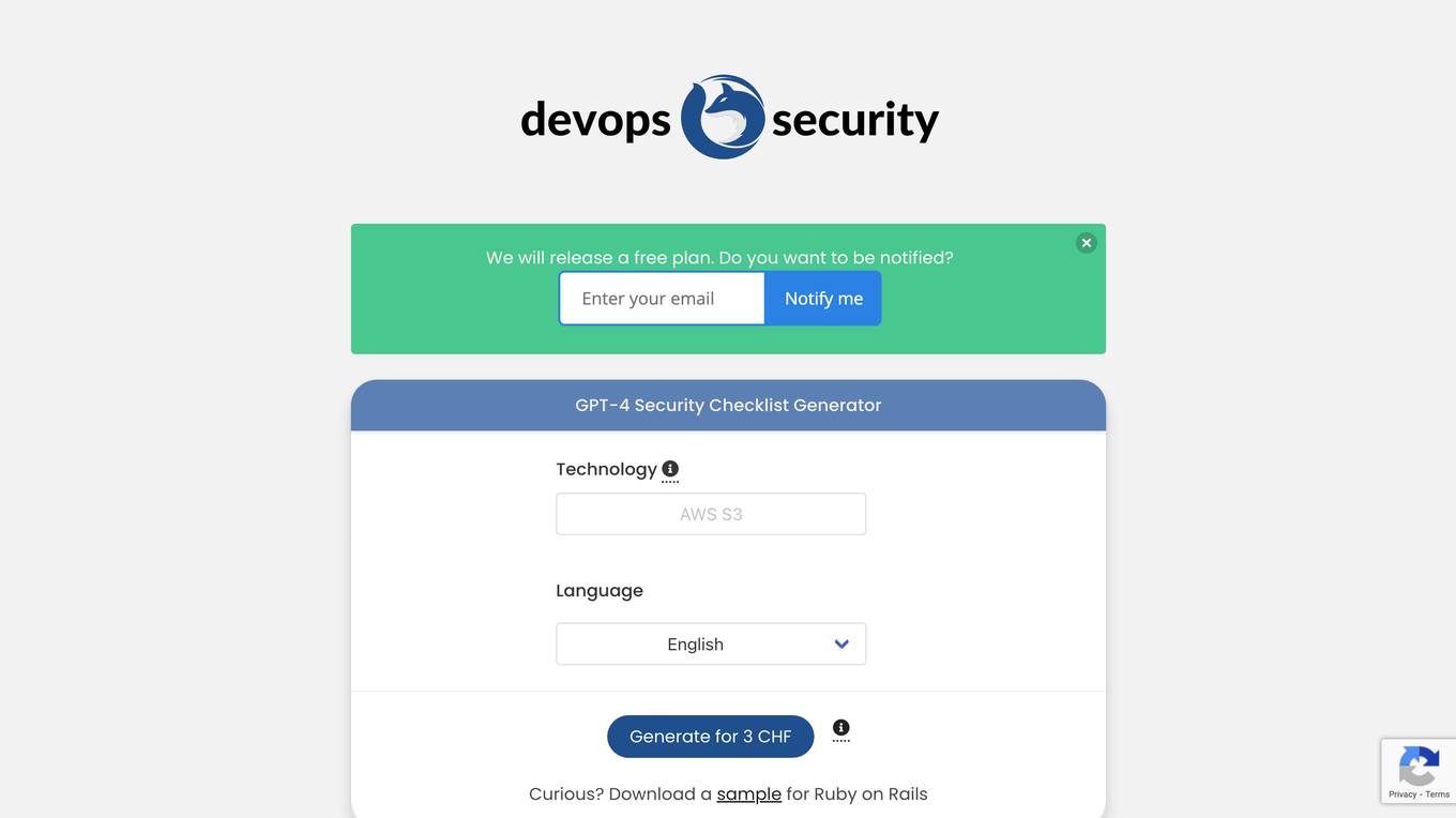 DevOps Security Platform screenshot