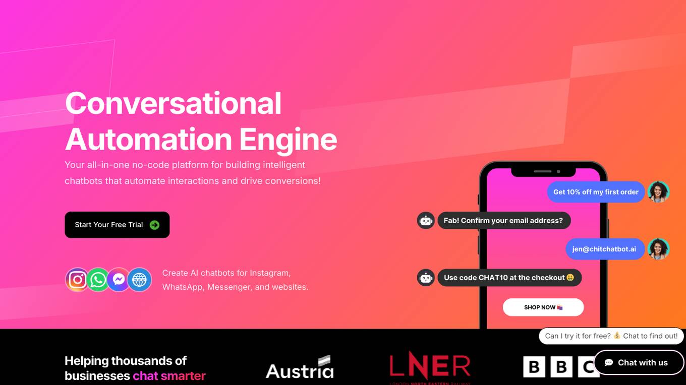ChitChatBot.ai Screenshot