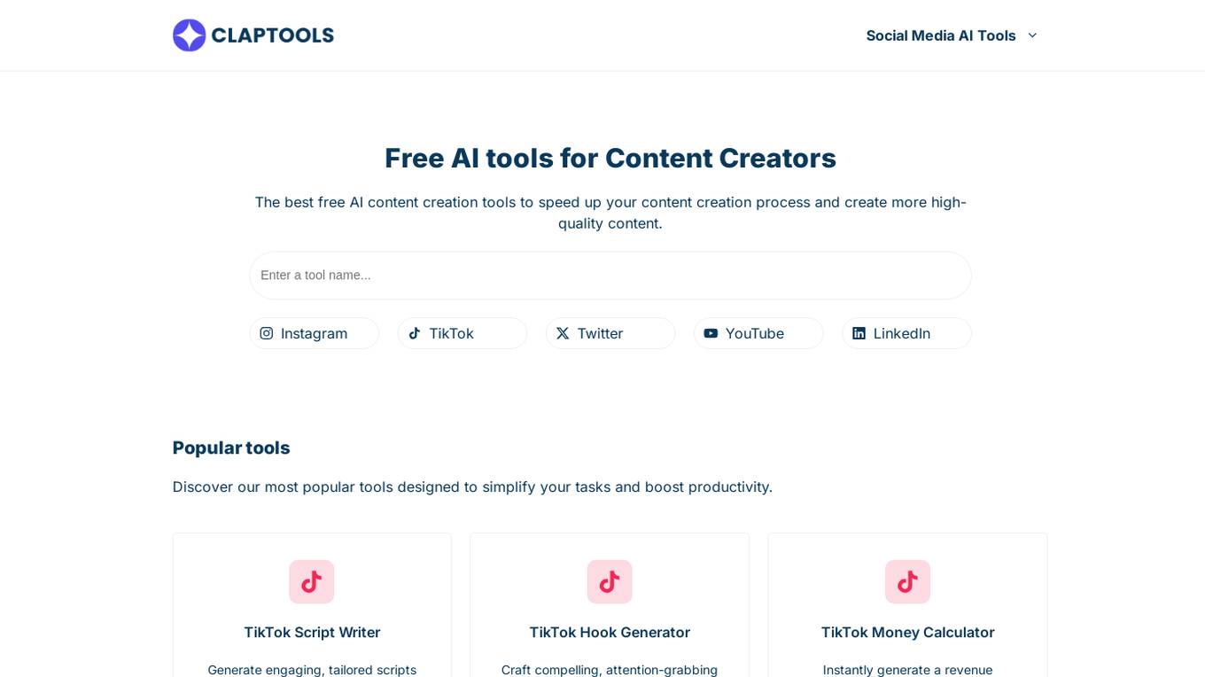 Claptools Screenshot