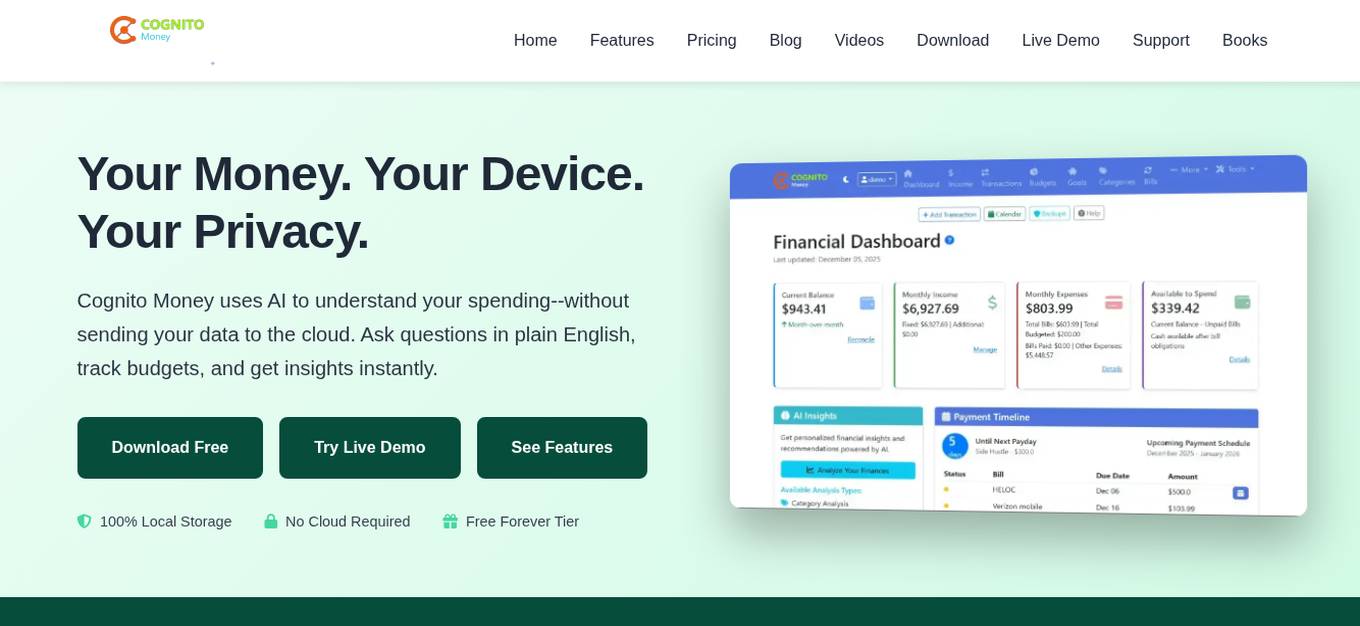 Cognito Money Screenshot