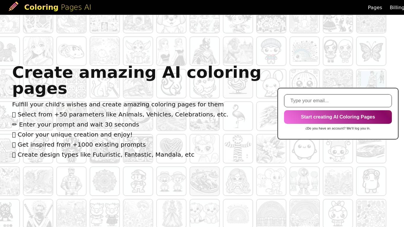 Coloring Pages AI Screenshot