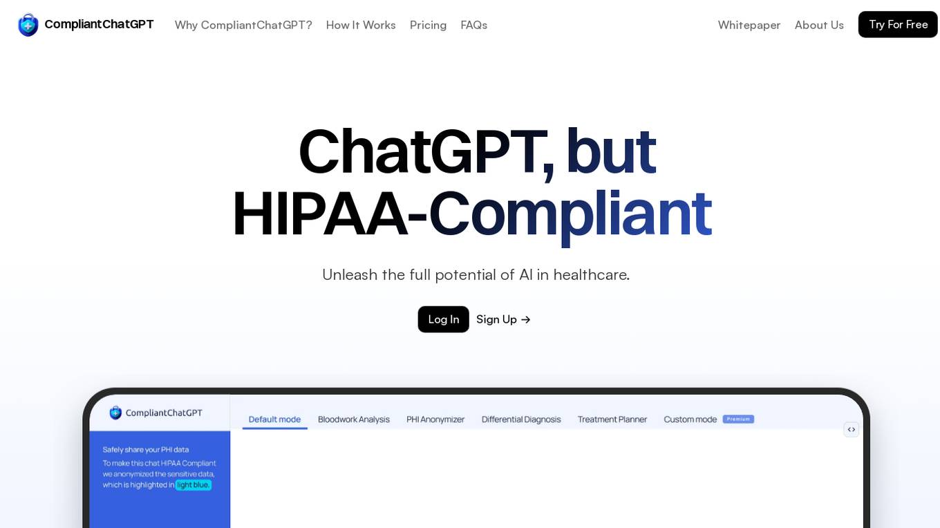 CompliantChatGPT Screenshot