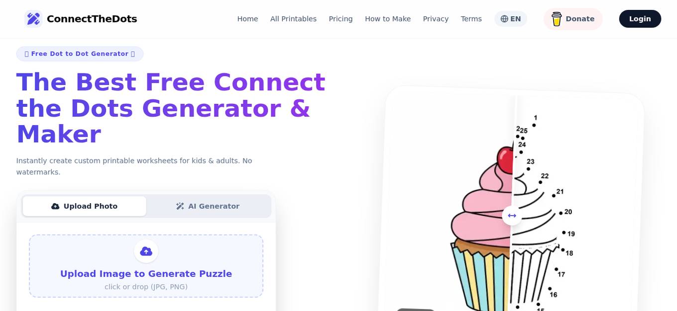 ConnectTheDotsPrintable.online Screenshot