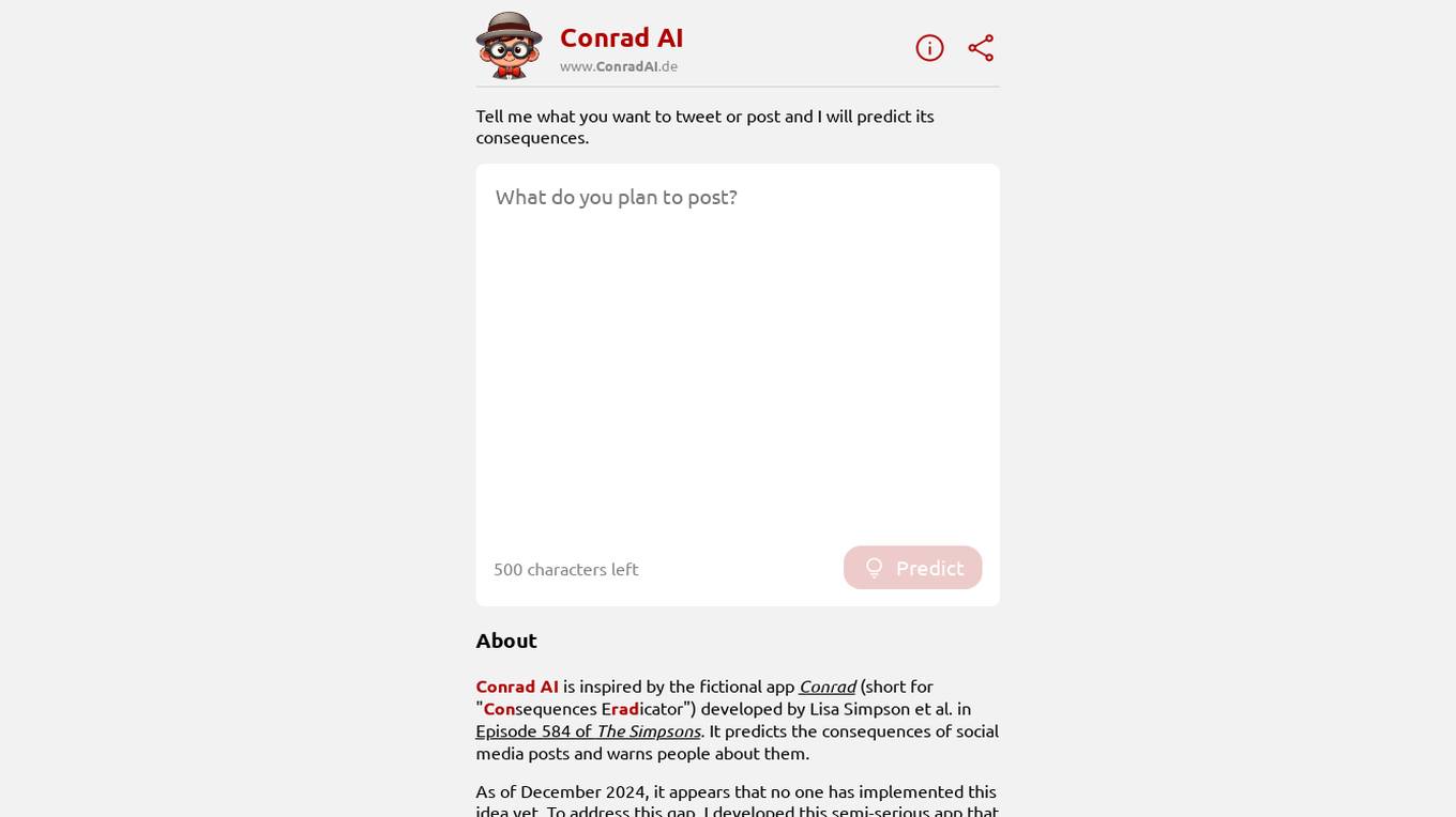 Conrad AI screenshot