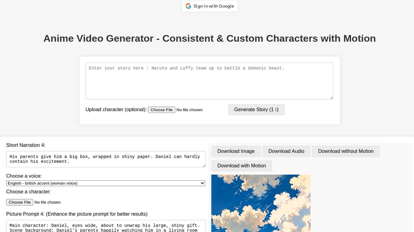 AI Story Generator for YouTube Shorts screenshot