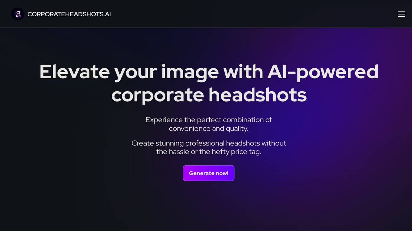 CorporateHeadshots.ai Screenshot