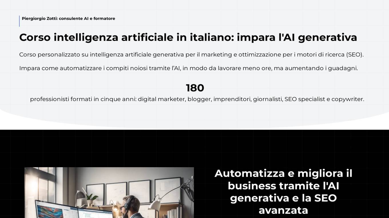 Generative AI Course by Piergiorgio Zotti Screenshot