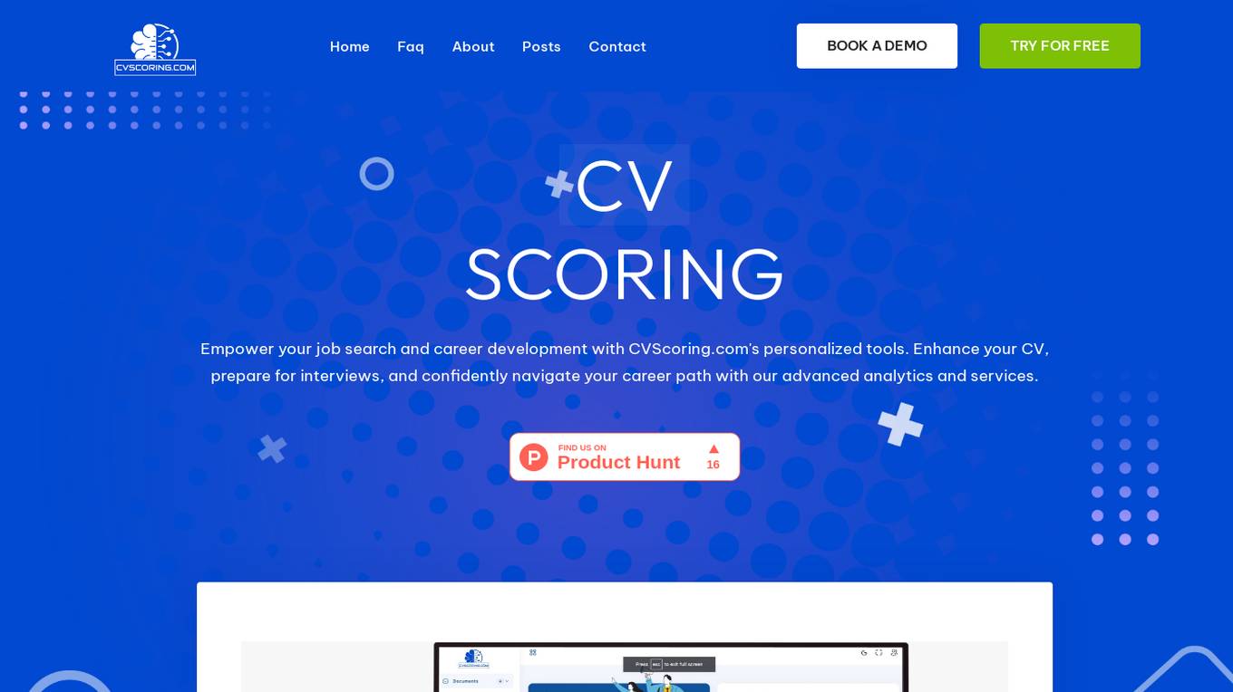 CVScoring.com Screenshot