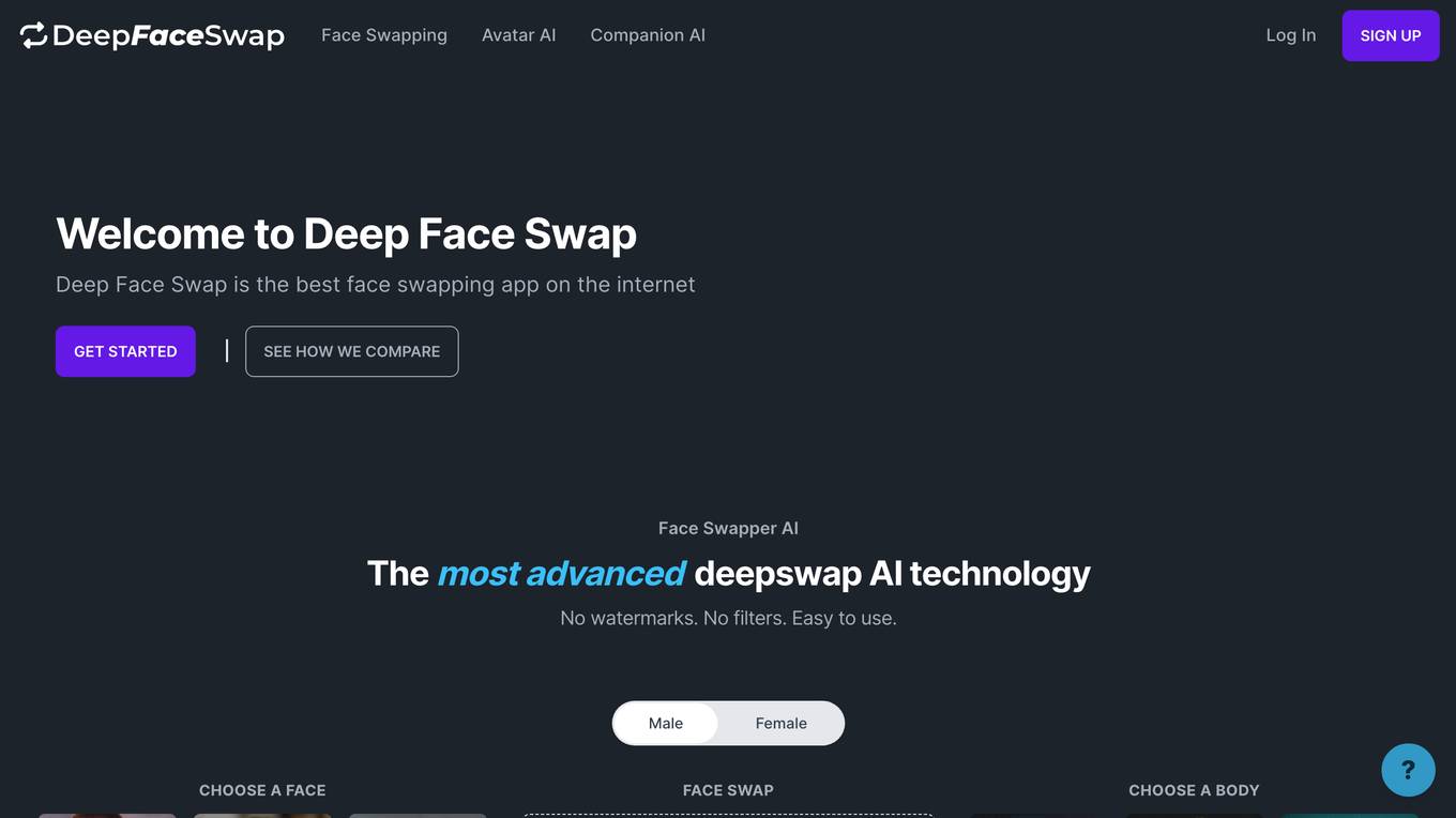 DeepFaceSwap.AI Screenshot