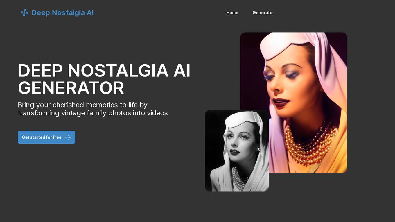 Deep Nostalgia Ai Generator Screenshot
