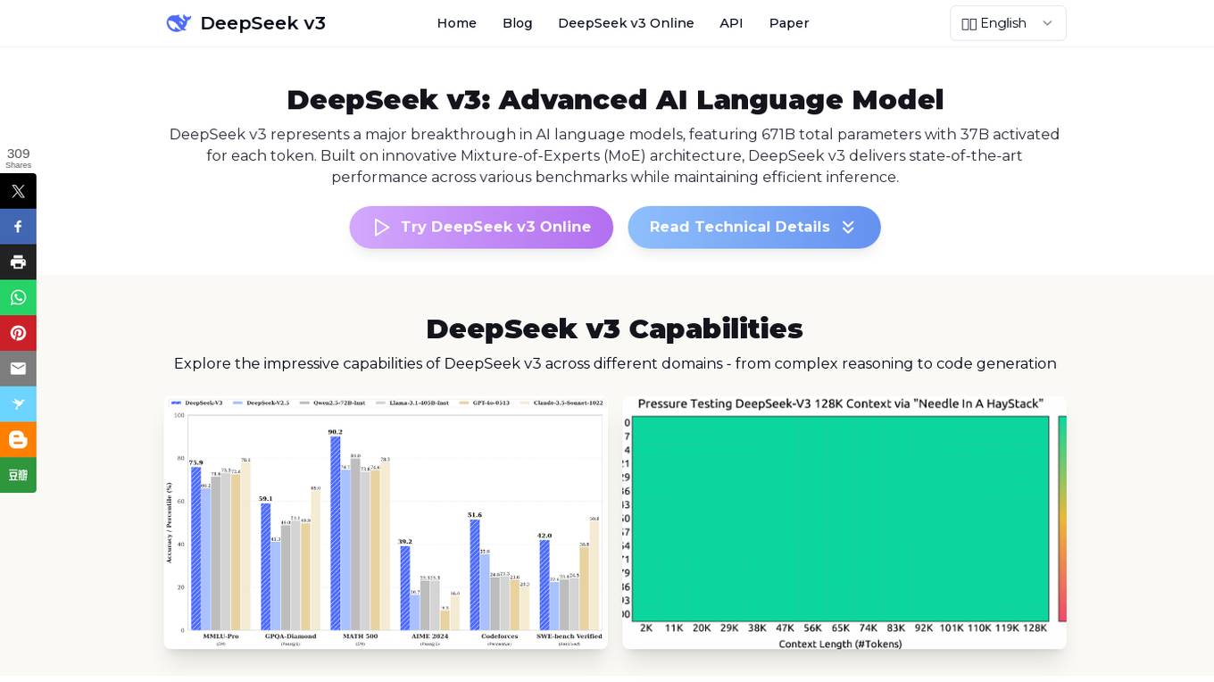 DeepSeek v3 Screenshot