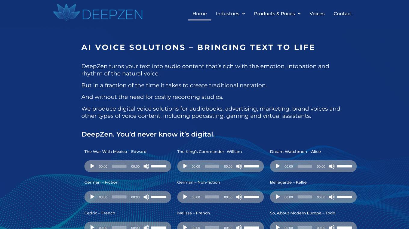 DeepZen screenshot