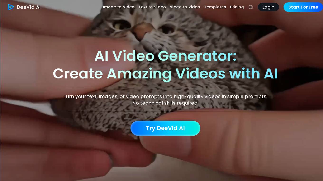 DeeVid AI Video Generator Screenshot