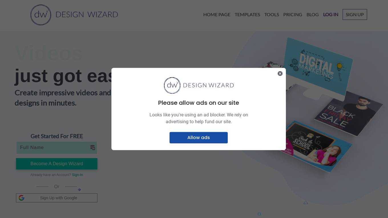 Design Wizard screenshot