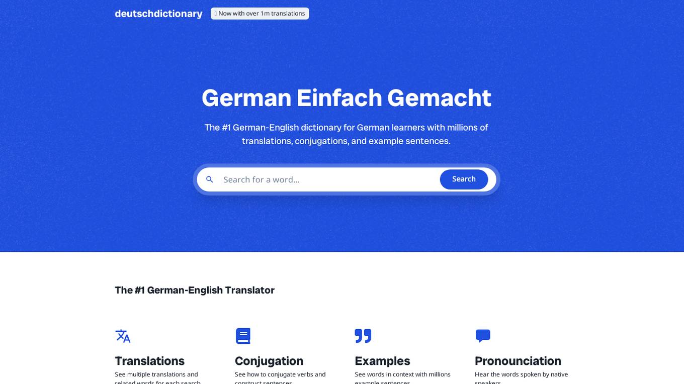 DeutschDictionary.com screenshot