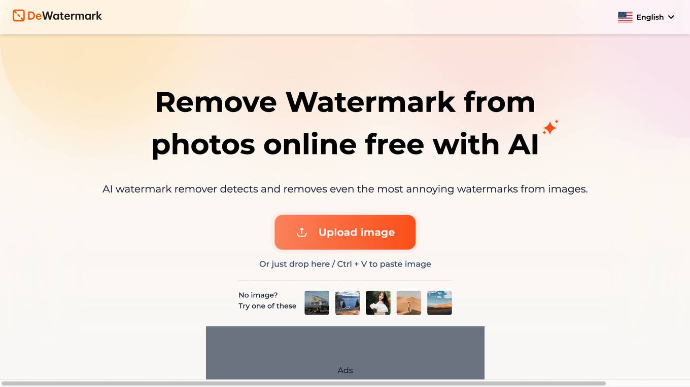 DeWatermark.AI Screenshot