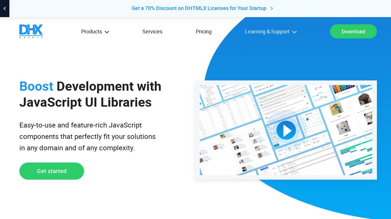 DHTMLX JS Library Screenshot