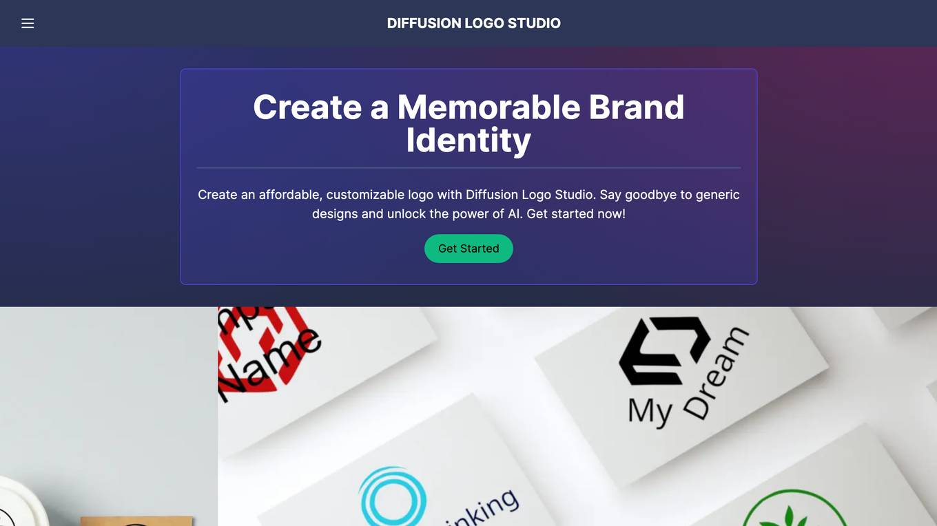 Diffusion Logo Studio screenshot