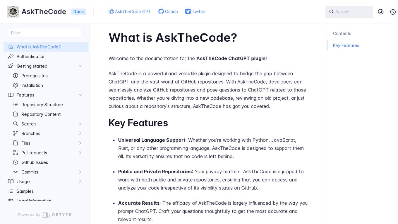 AskTheCode Screenshot