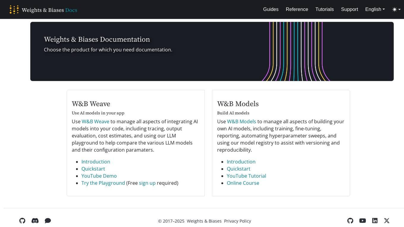 Weights & Biases screenshot