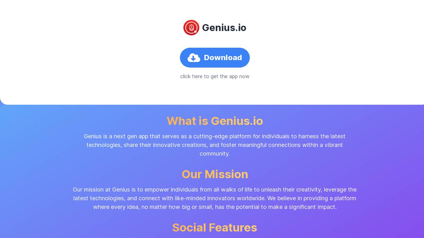 Genius.io Screenshot